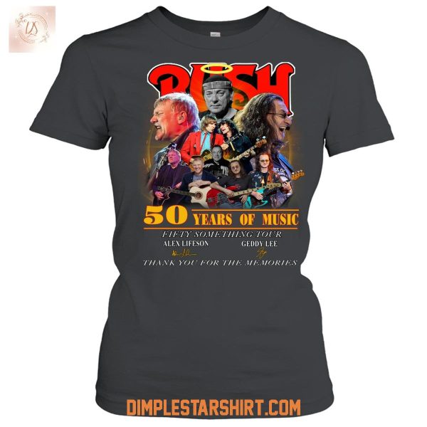 Rush Band 50 Years Of Music Fifty Something Tout T Shirt