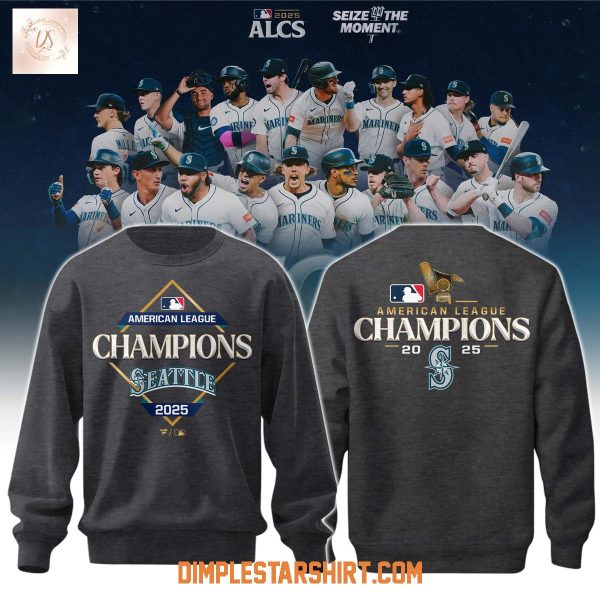 Seattle Mariners AL Champions 2025 Gray Hoodie Shirt