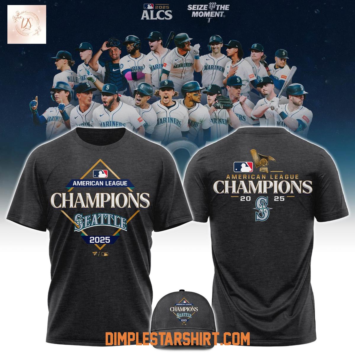 Seattle Mariners AL Champions 2025 Gray Hoodie Shirt Seattle Mariners AL Champions 2025 Gray Hoodie Shirt