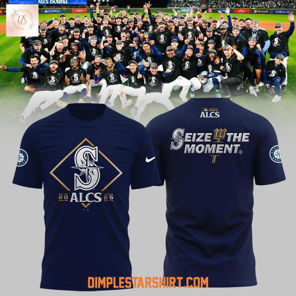 Seattle Mariners ALCS 2025 Seize The Moment Navy Hoodie Shirt
