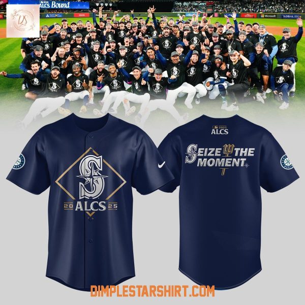 Seattle Mariners ALCS 2025 Seize The Moment Navy Jersey
