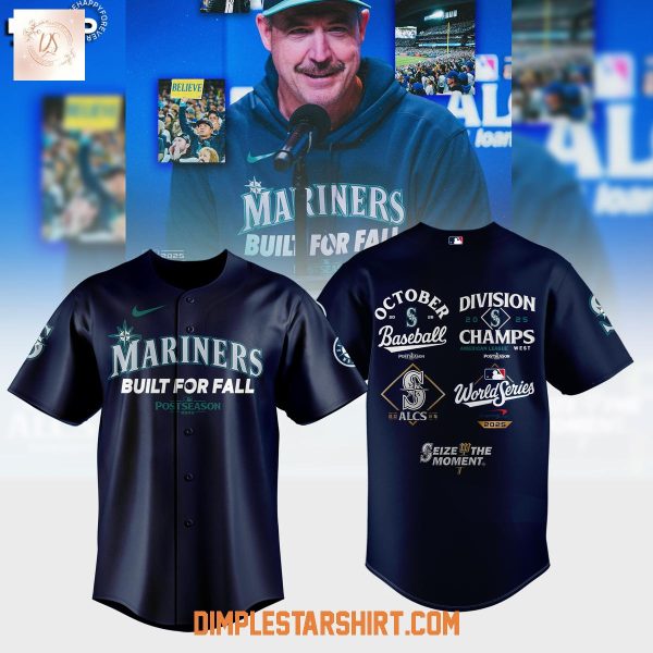 Seattle Mariners Built For Fall World Series Navy Jersey