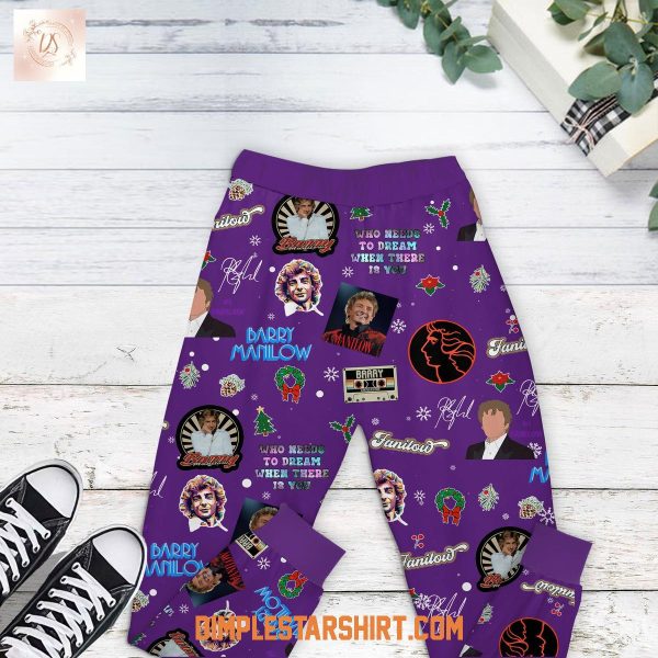 Some Of Us Grew Up Listening To Barry Manilow The Cool Ones Still Do Purple Pajamas Set