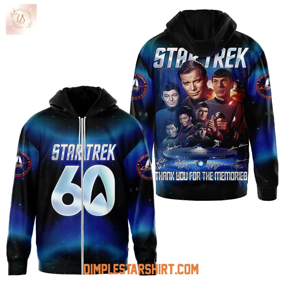 Star Trek 60 Years Thanks For Memories Hoodie Shirt Star Trek 60 Years Thanks For Memories Hoodie Shirt