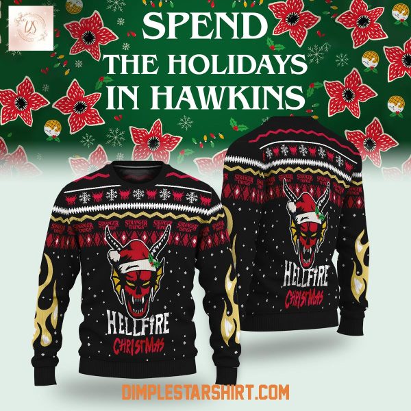 Stranger Things Hellfire Club Christmas Ugly Sweater