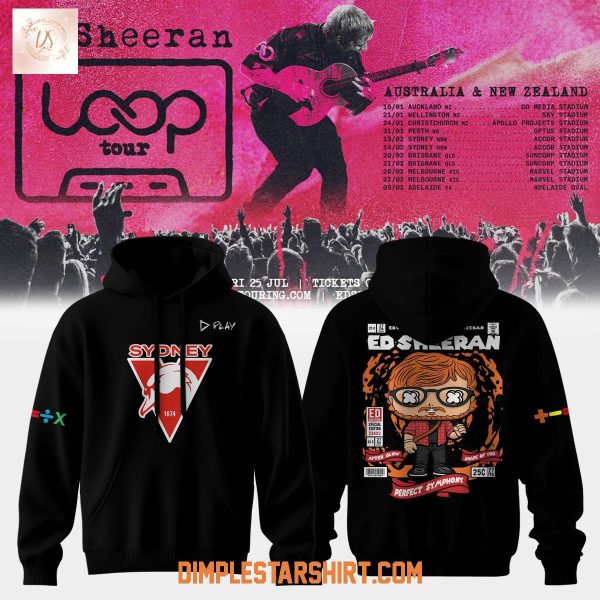 Sydney Swans x Ed Sheeran Loop Tour 2025 Hoodie Shirt