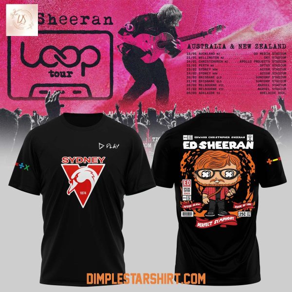 Sydney Swans x Ed Sheeran Loop Tour 2025 Hoodie Shirt