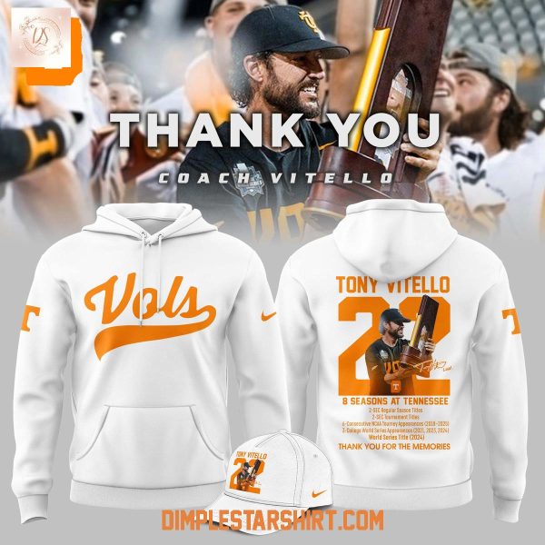 Tennessee Volunteers Thank You Coach Vitello Hoodie White Hoodie Shirt Tennessee Volunteers Thank You Coach Vitello Hoodie White Hoodie Shirt