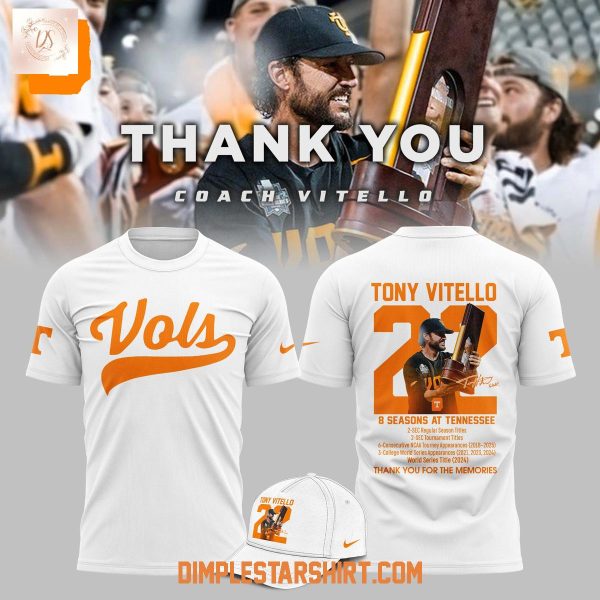 Tennessee Volunteers Thank You Coach Vitello Hoodie White Hoodie Shirt