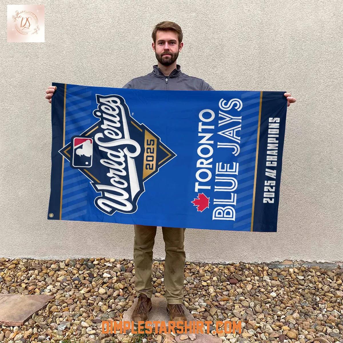 Toronto Blue Jays 2025 AL Champions World Series House Garden Flag Toronto Blue Jays 2025 AL Champions World Series House Garden Flag