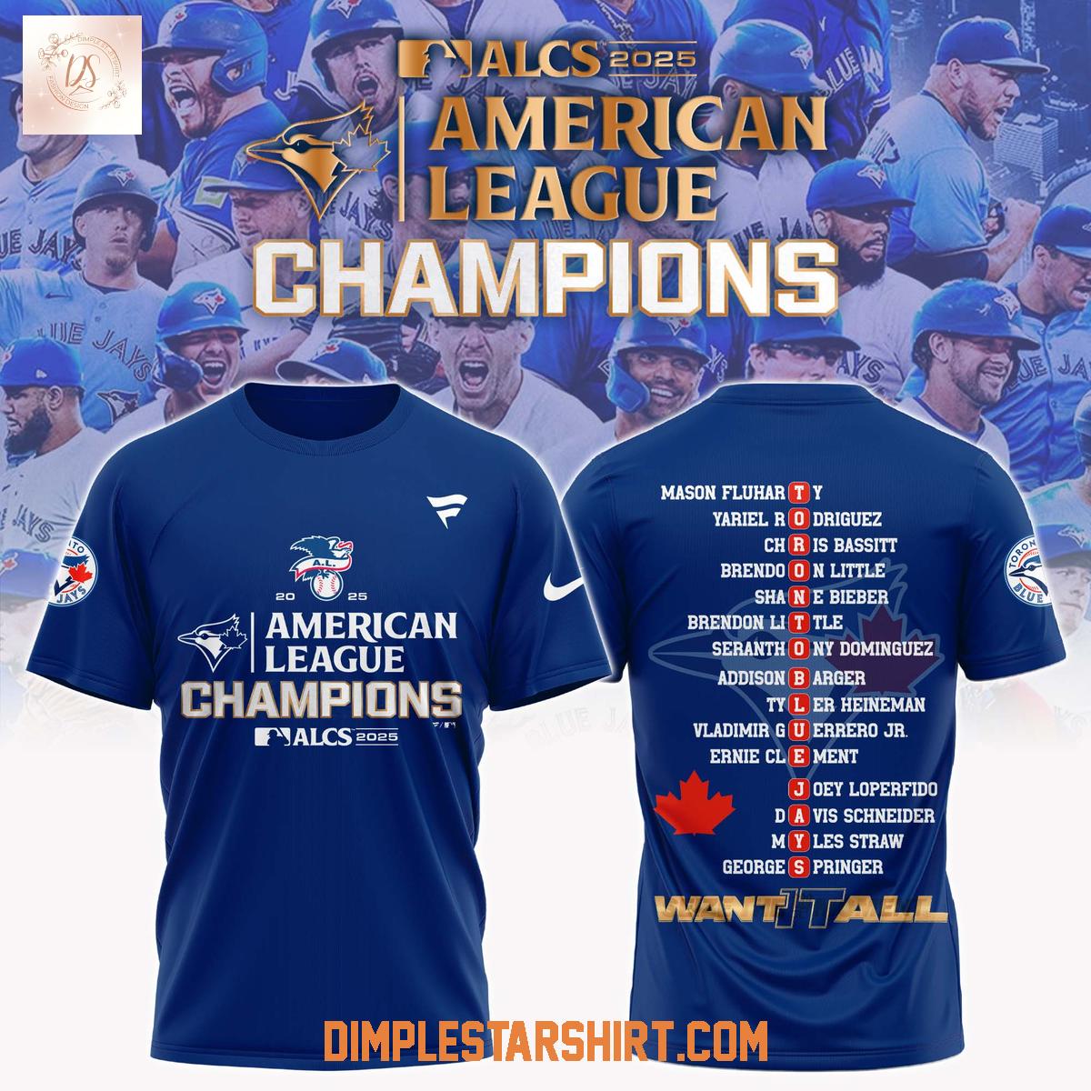 Toronto Blue Jays 2025 American League Champions Hoodie Shirt Toronto Blue Jays 2025 American League Champions Hoodie Shirt
