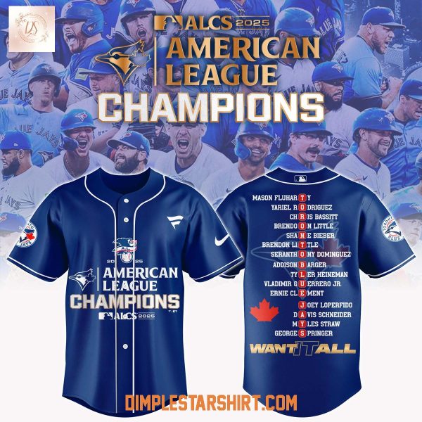 Toronto Blue Jays 2025 American League Champions Jersey