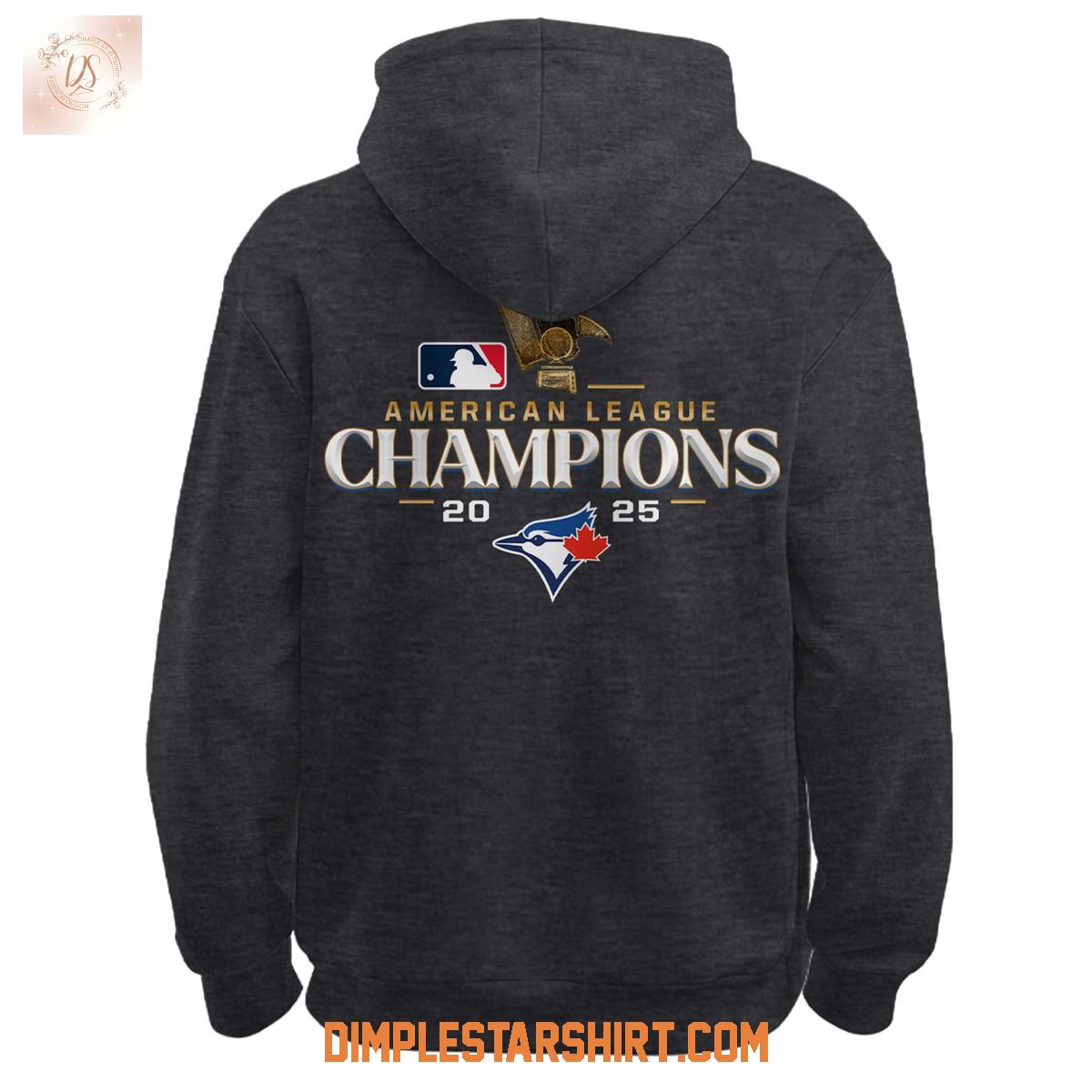 Toronto Blue Jays AL Champions 2025 Gray Hoodie Shirt Toronto Blue Jays AL Champions 2025 Gray Hoodie Shirt