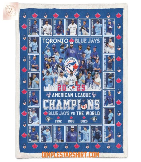 Toronto Blue Jays American League Champions 2025 Blanket Quilt