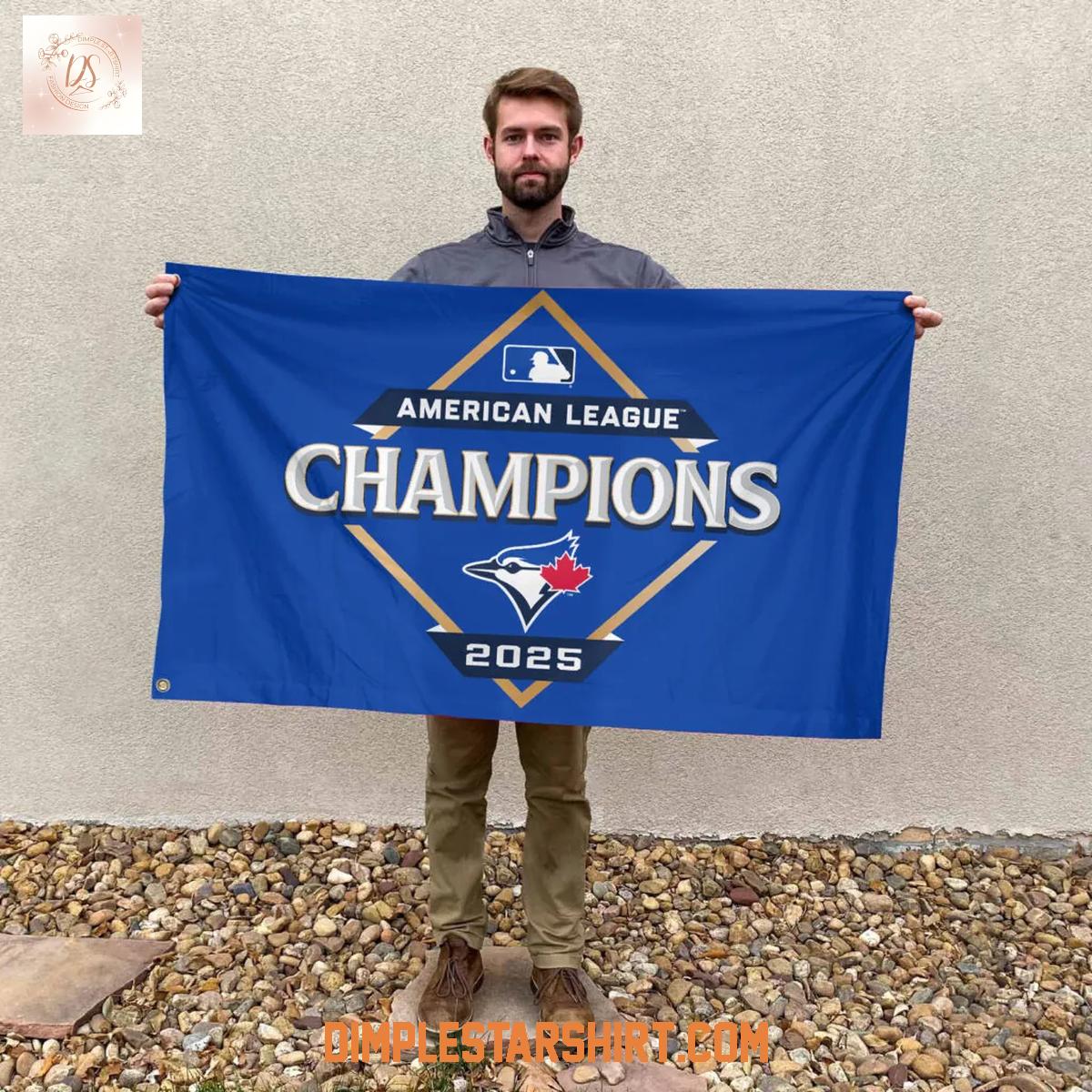 Toronto Blue Jays American League Champions 2025 House Garden Flag Toronto Blue Jays American League Champions 2025 House Garden Flag