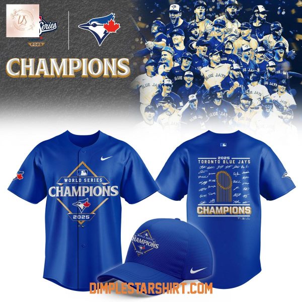 Toronto Blue Jays World Series 2025 Champions Blue Jersey