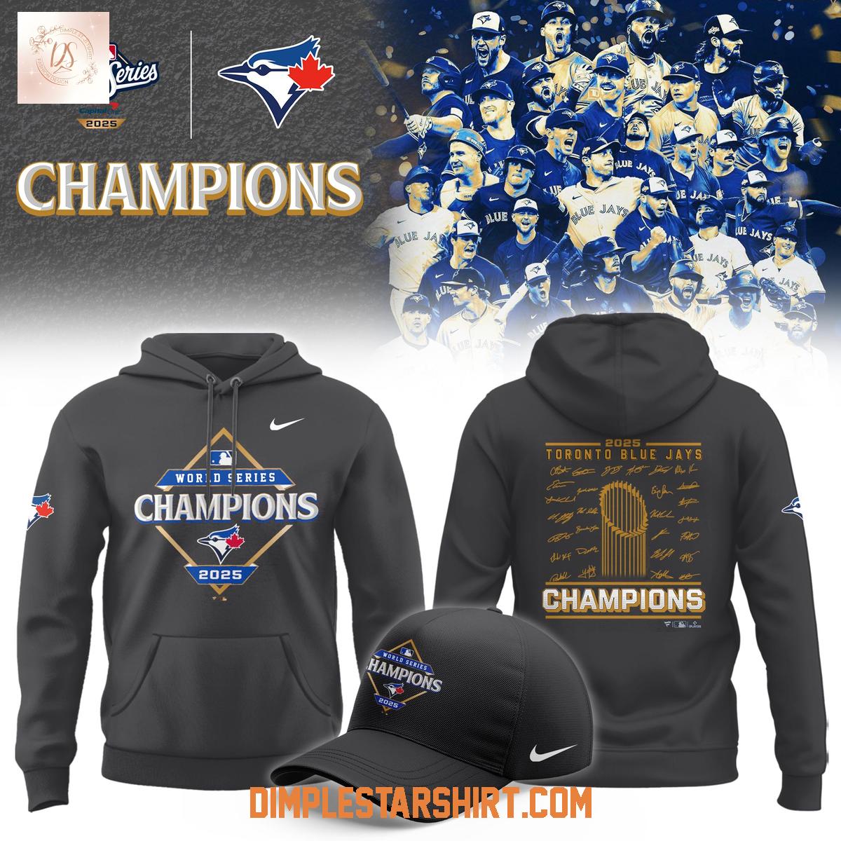 Toronto Blue Jays World Series 2025 Champions Gray Hoodie Shirt Toronto Blue Jays World Series 2025 Champions Gray Hoodie Shirt