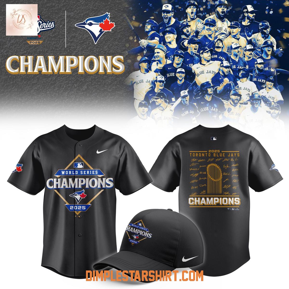 Toronto Blue Jays World Series 2025 Champions Gray Jersey Toronto Blue Jays World Series 2025 Champions Gray Jersey