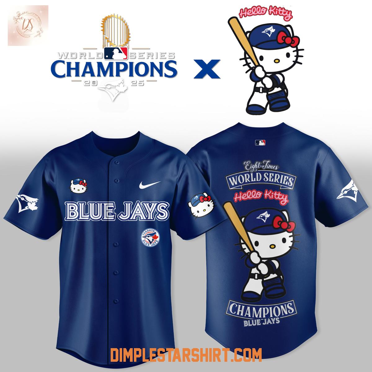 Toronto Blue Jays x Hello Kitty World Series 2025 Champions Jersey Toronto Blue Jays x Hello Kitty World Series 2025 Champions Jersey