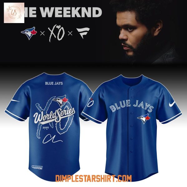 Toronto Blue Jays x The Weeknd XO World Series Blue Jersey