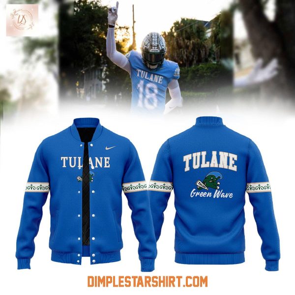 Tulane Football Our First City Uniform 2025 Baseball Jacket Tulane Football Our First City Uniform 2025 Baseball Jacket