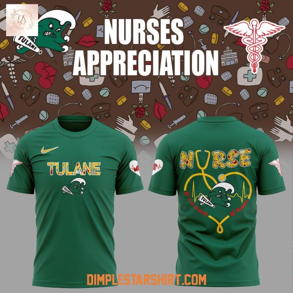 Tulane Green Wave Nurses Appreciation 2025 Hoodie Shirt