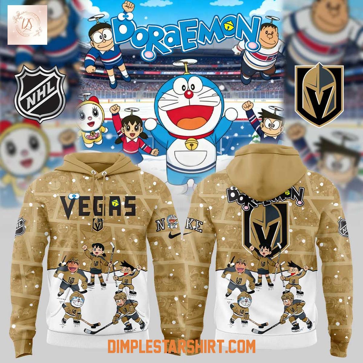 Vegas Golden Knights Doraemon And Friends Hoodie Shirt Vegas Golden Knights Doraemon And Friends Hoodie Shirt