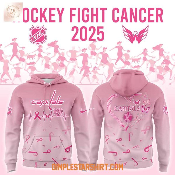 Washington Capitals Hockey Fight Cancer 2025 Hoodie Shirt