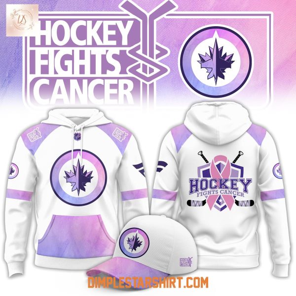 Winnipeg Jets Hockey Fight Cancer Hoodie Shirt
