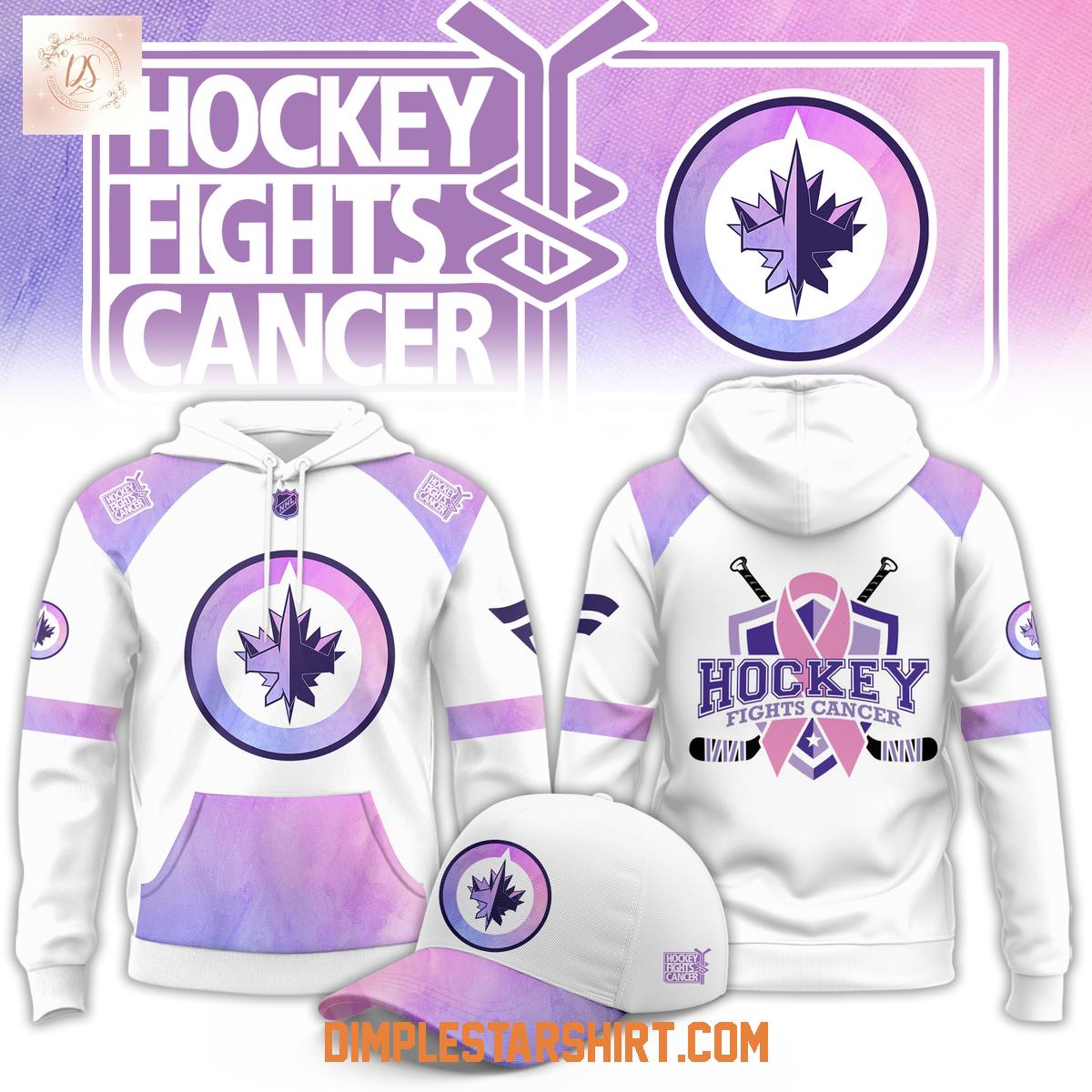 Winnipeg Jets Hockey Fight Cancer Hoodie Shirt Winnipeg Jets Hockey Fight Cancer Hoodie Shirt