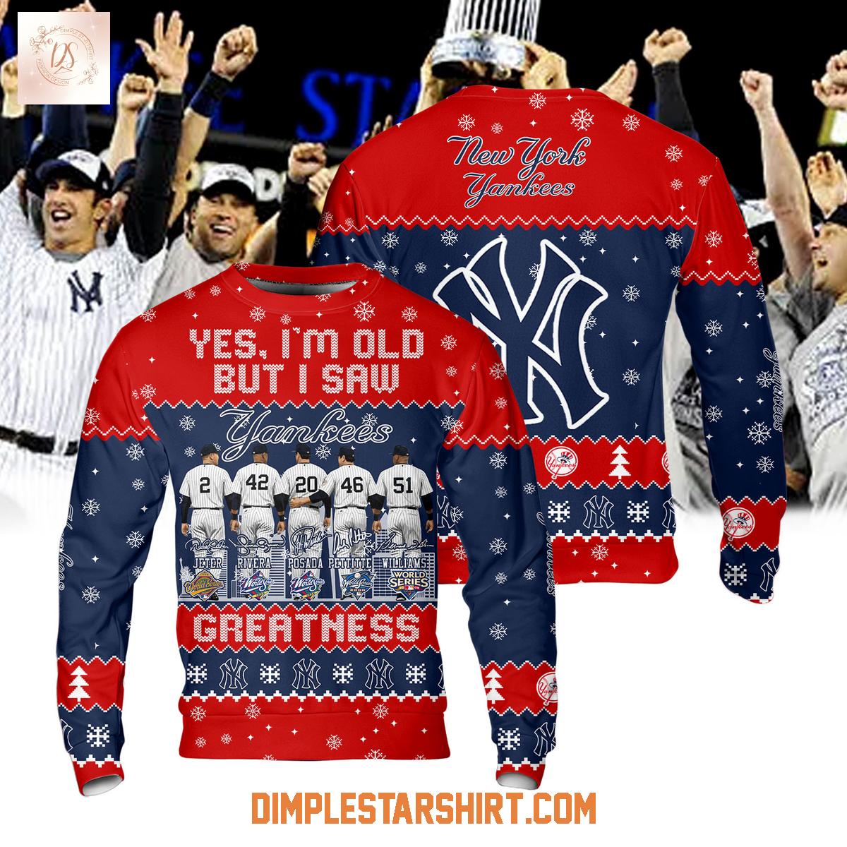 Yes I Am Old But I Saw New York Yankees Greatness Ugly Sweater Yes I Am Old But I Saw New York Yankees Greatness Ugly Sweater