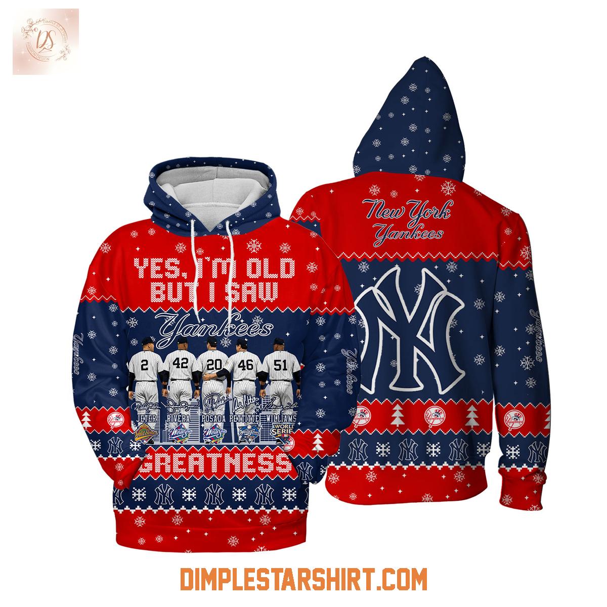 Yes I Am Old But I Saw New York Yankees Greatness Ugly Sweater Yes I Am Old But I Saw New York Yankees Greatness Ugly Sweater