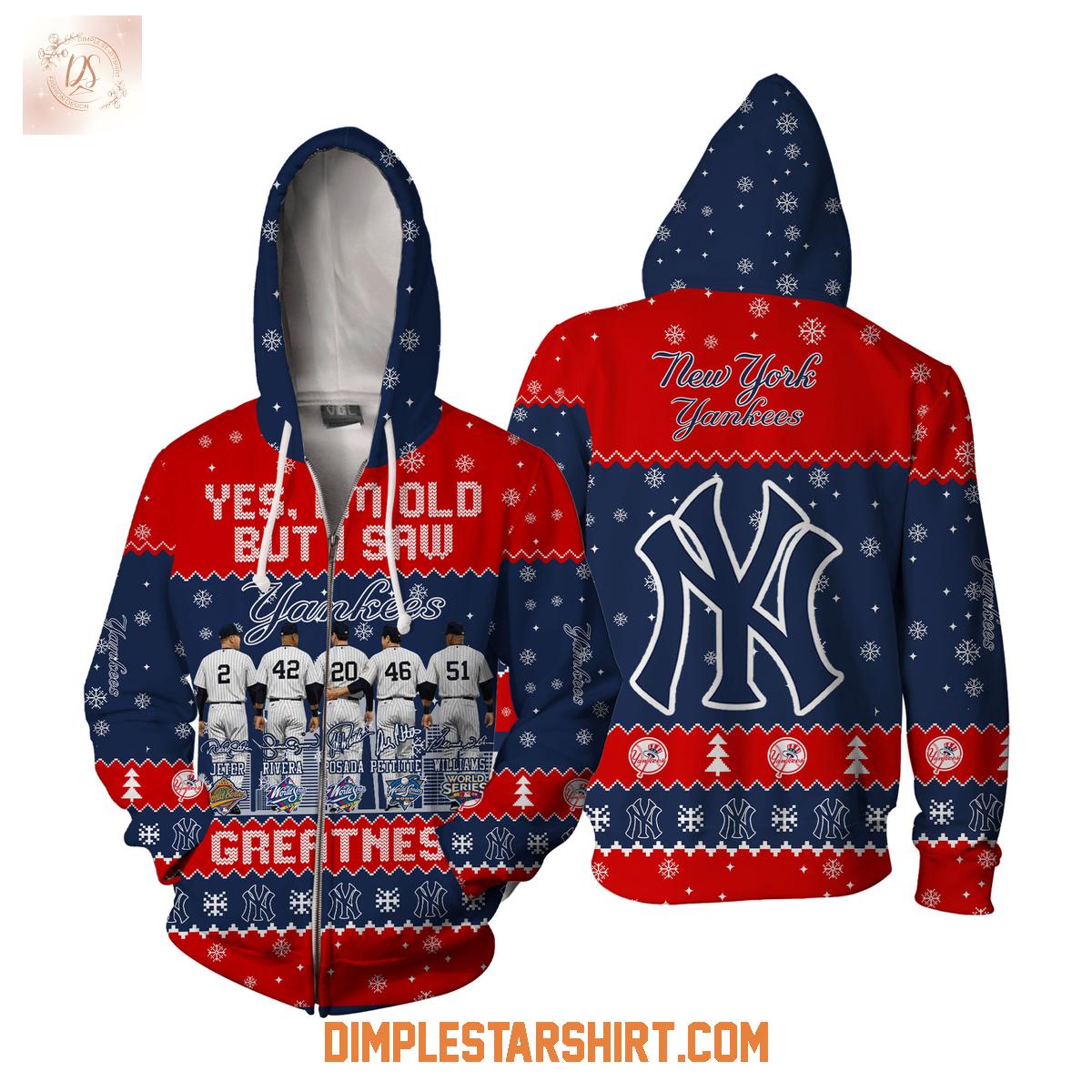 Yes I Am Old But I Saw New York Yankees Greatness Ugly Sweater Yes I Am Old But I Saw New York Yankees Greatness Ugly Sweater