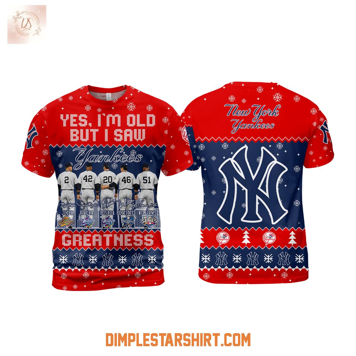 Yes I Am Old But I Saw New York Yankees Greatness Ugly Sweater Yes I Am Old But I Saw New York Yankees Greatness Ugly Sweater