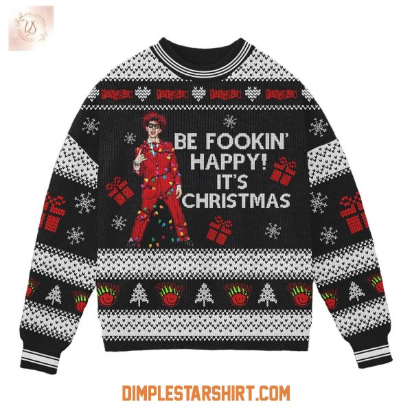 Yungblud Be Fookin Happy It’s Christmas Ugly Sweater