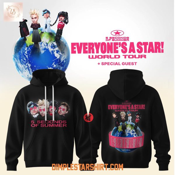 5 Seconds Of Summer Everyone's A Star World Tour Hoodie Shirt