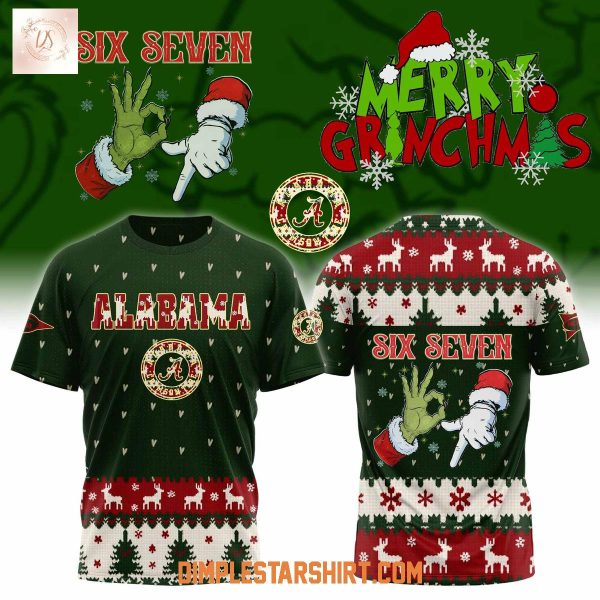 Alabama Crimson Tide x Six Seven Merry Grinchmas Hoodie T Shirt