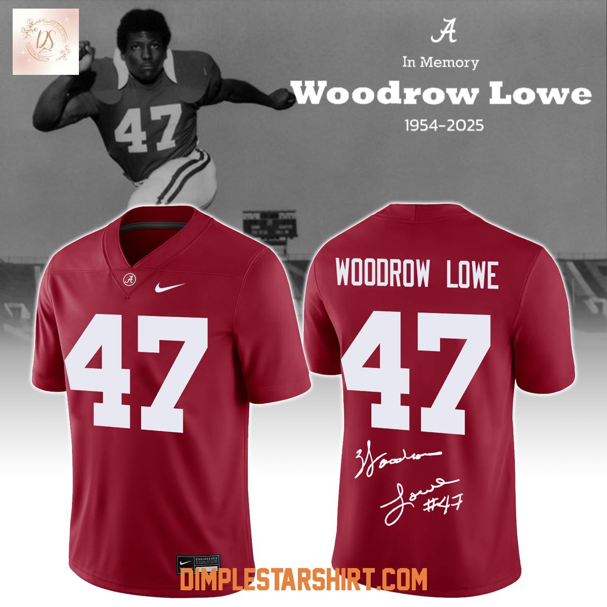 Alabama Crimson Tide x Woodrow Lowe Memories 2025 Football Jersey Alabama Crimson Tide x Woodrow Lowe Memories 2025 Football Jersey