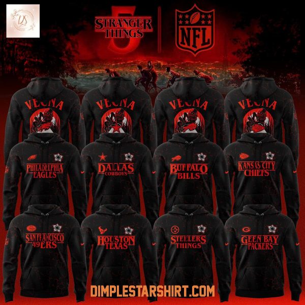 All Team NFL x Stranger Things 5 One Last Adventure Hoodie