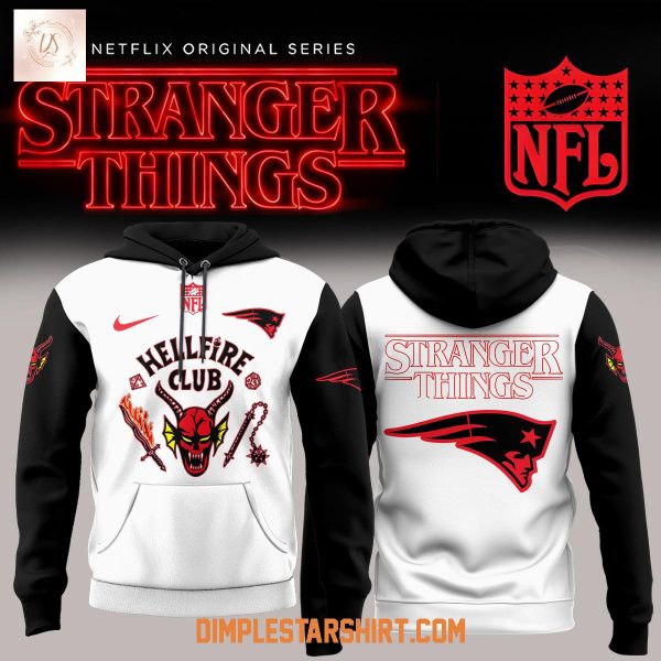 All Team NFL x Stranger Things Hellfire Club White Hoodie T Shirt