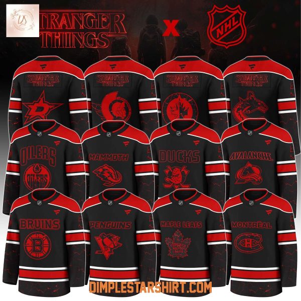 All Team NHL x Stranger Things 5 One Last Adventure Jersey