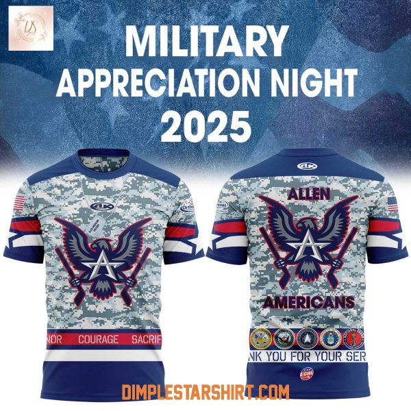 Allen Americans Military Appreciation Night 2025 Hoodie Shirt