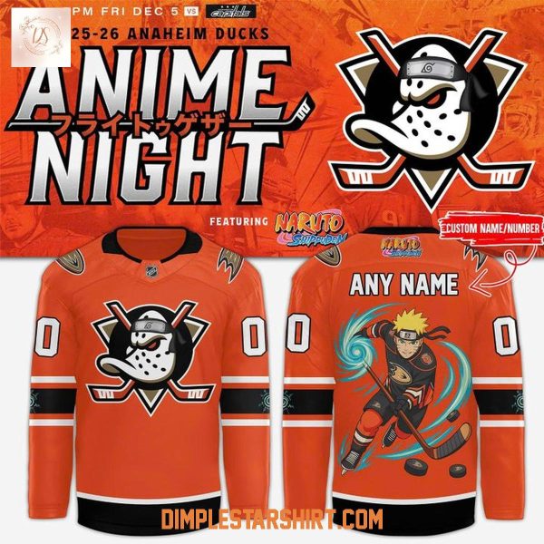Anaheim Ducks Anime Night aruto Shippuden Jersey