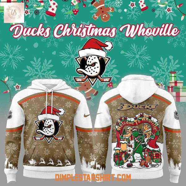 Anaheim Ducks Christmas Welcome To Whoville Hoodie T-Shirt
