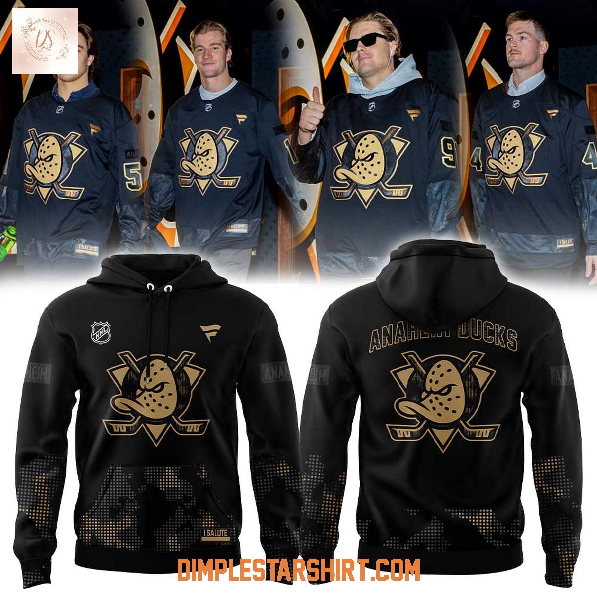 Anaheim Ducks Military Appreciation Night Unifrom Hoodie Shirt Anaheim Ducks Military Appreciation Night Unifrom Hoodie Shirt