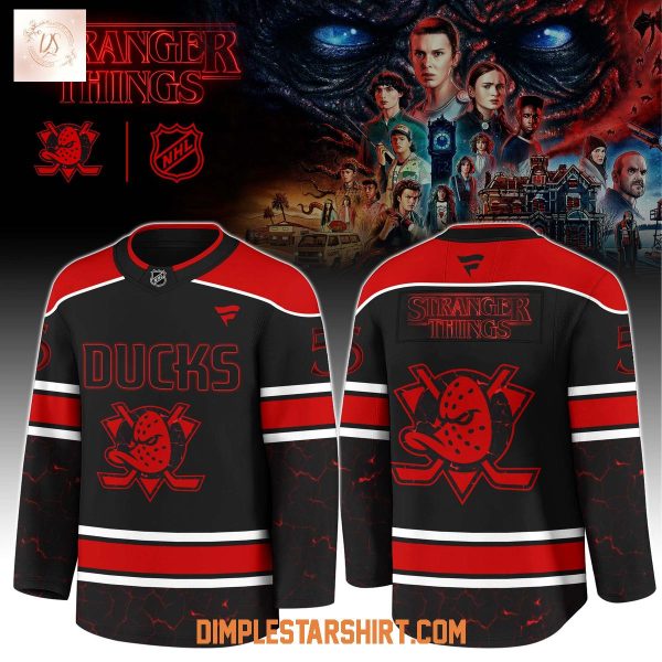 Anaheim Ducks x Stranger Things 5 One Last Adventure Jersey