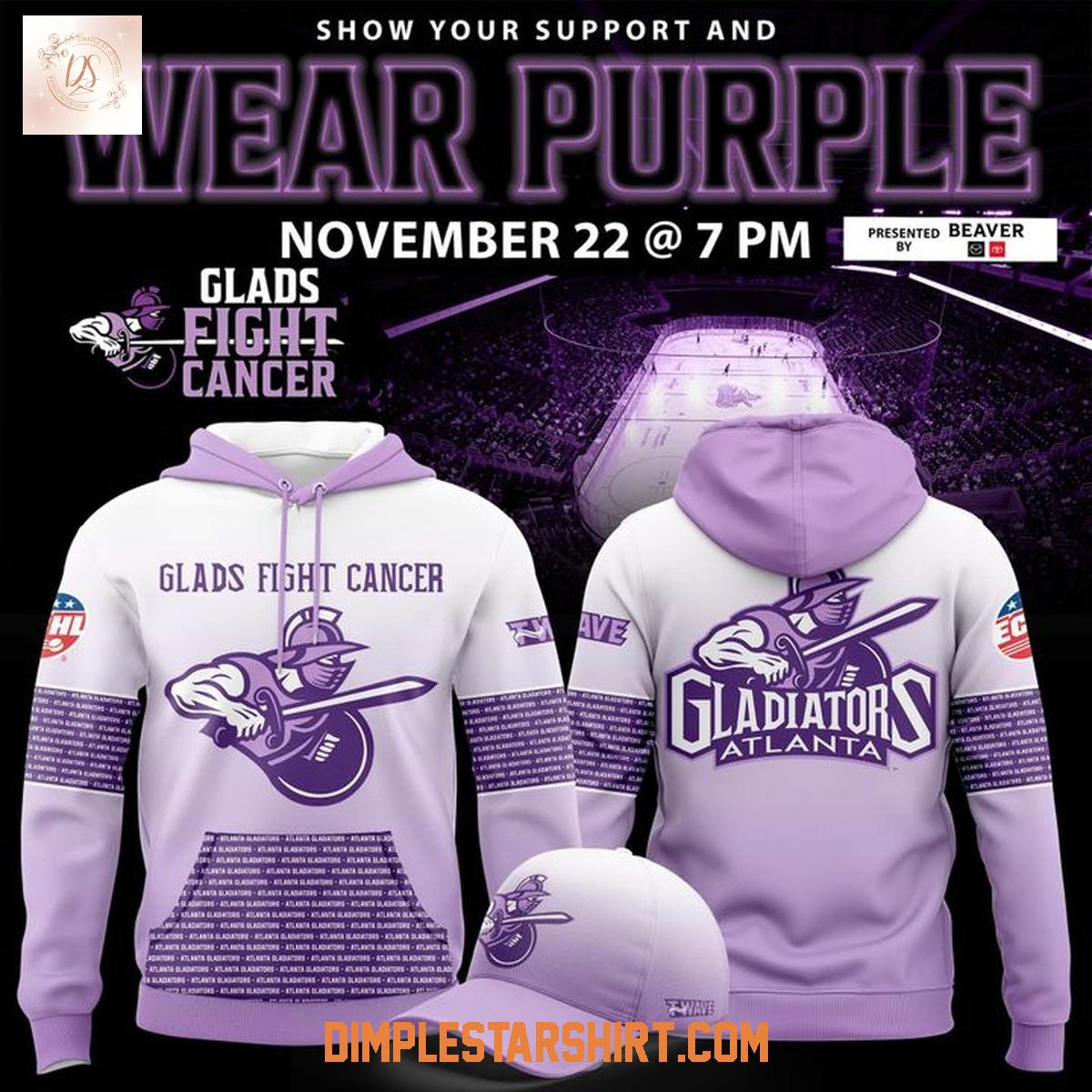 Atlanta Gladiators Glads Fight Cancer 2025 Hoodie Shirt Atlanta Gladiators Glads Fight Cancer 2025 Hoodie Shirt