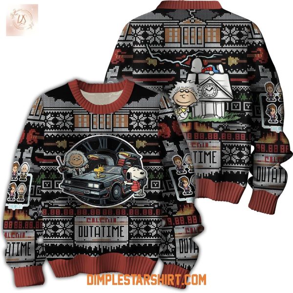 Back To The Future x Snoopy Ugly Sweater