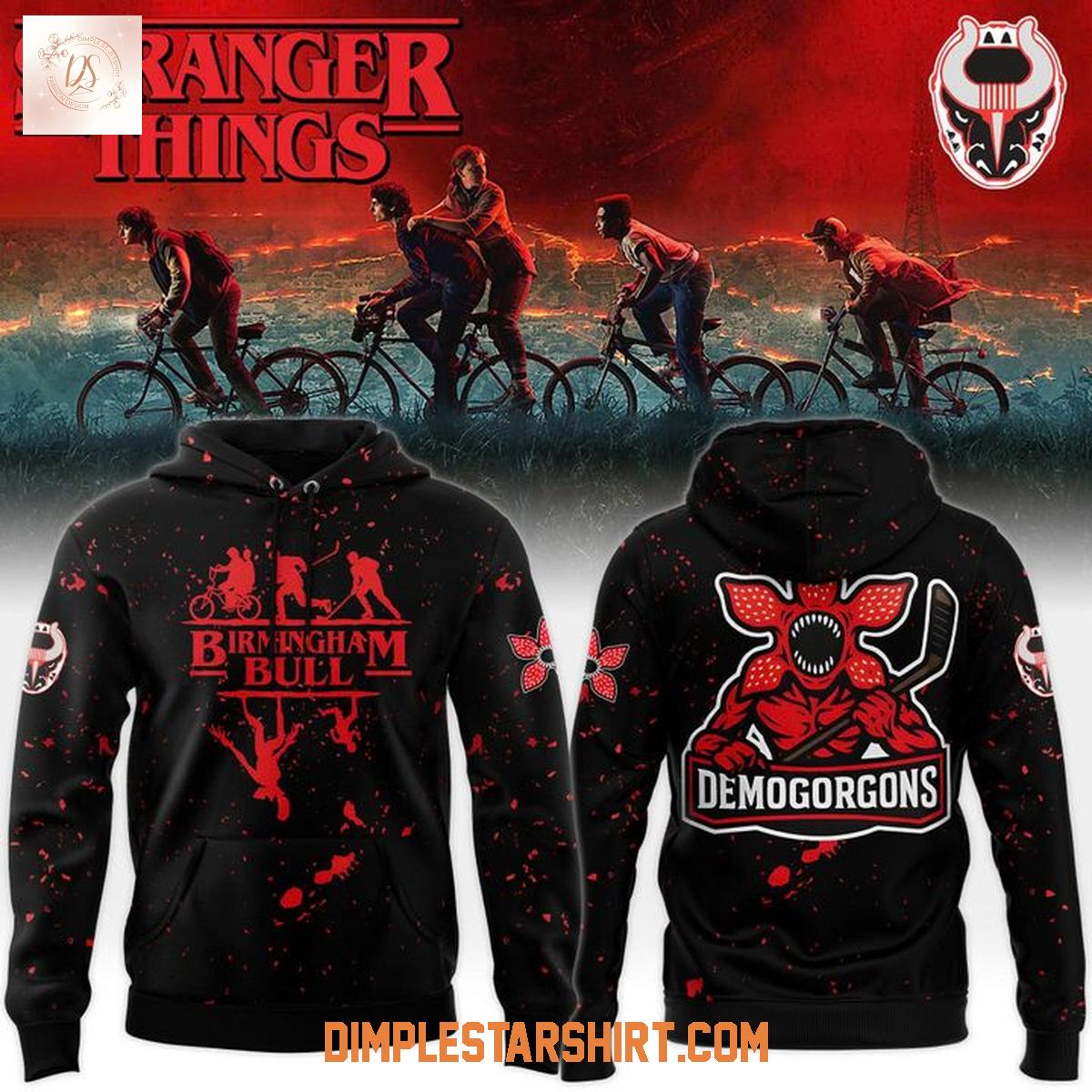 Birmingham Bulls x Stranger Things Hoodie Sweatshirt Birmingham Bulls x Stranger Things Hoodie Sweatshirt