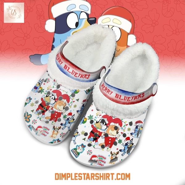 Bluey Merry Christmas Fleece Clogs Crocs